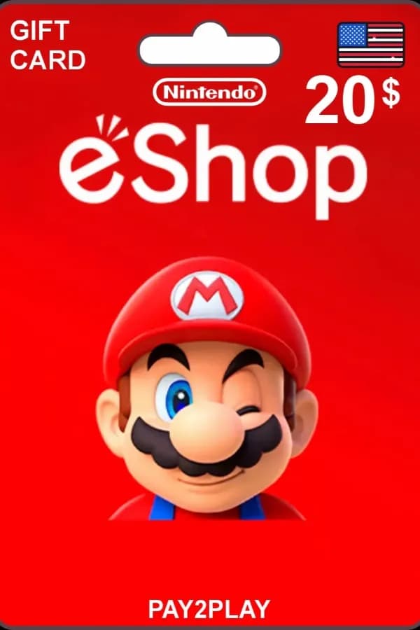 Подарочная карта Nintendo eShop 20 $ (США) — Код активации