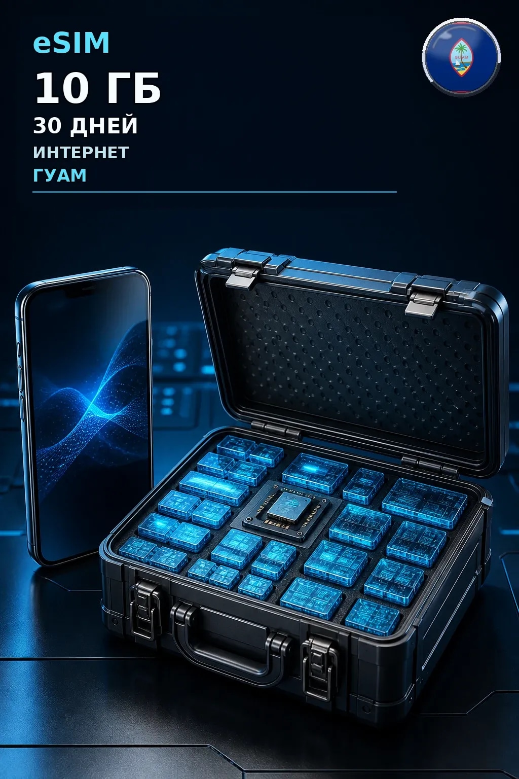 eSIM Гуам — 10 ГБ, 30 дней — интернет