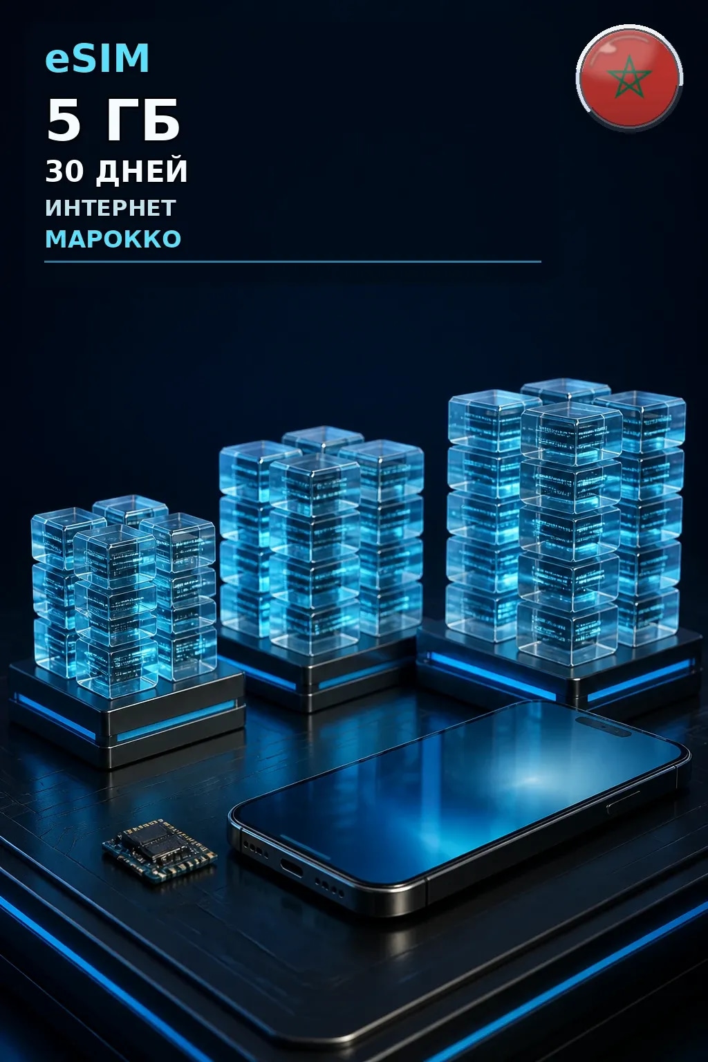 eSIM Марокко — 5 ГБ, 30 дней — интернет