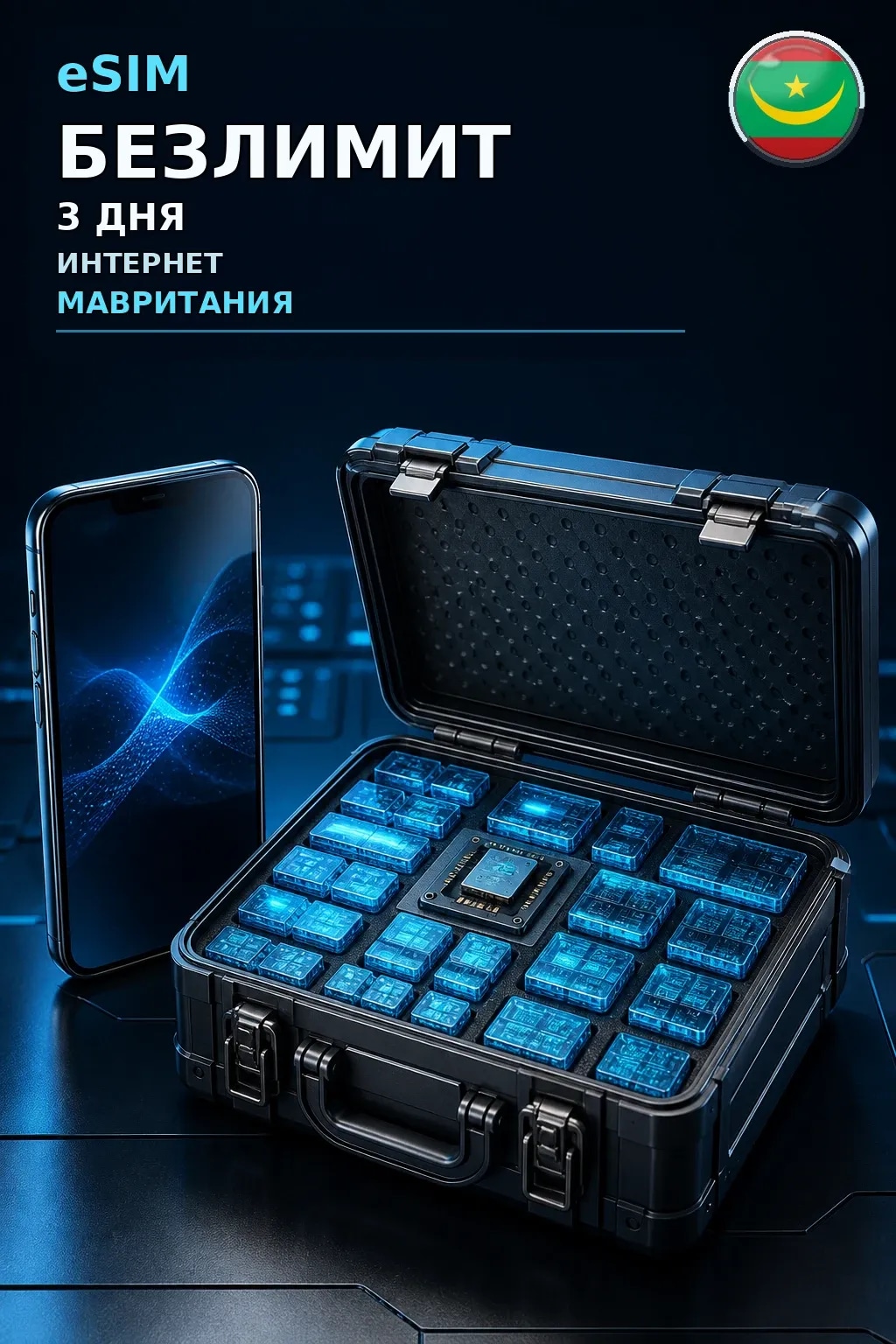 eSIM Мавритания — БЕЗЛИМИТ, 3 дня — интернет