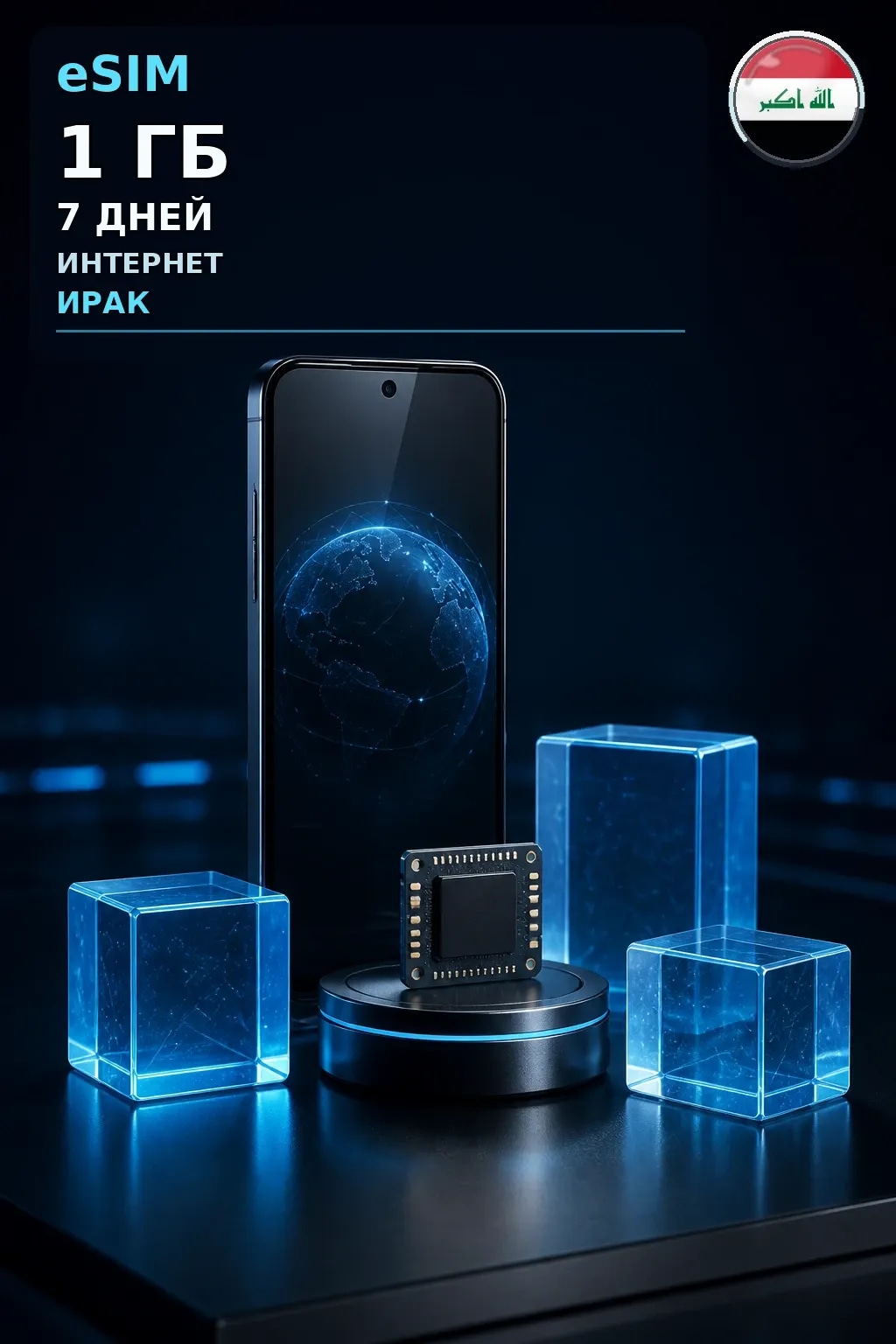 eSIM Ирак — 1 ГБ, 7 дней — интернет