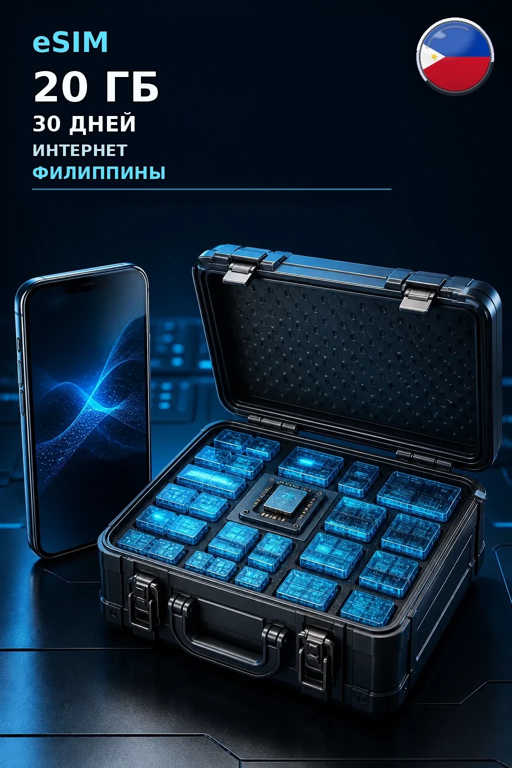 eSIM Филиппины — 20 ГБ, 30 дней — интернет
