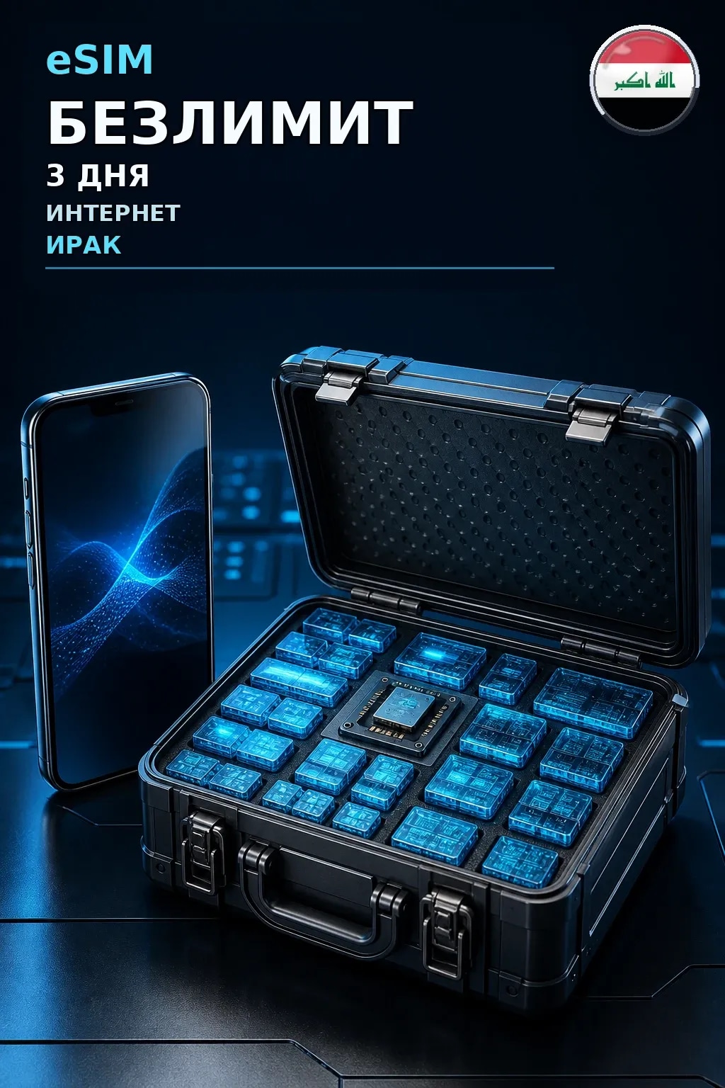 eSIM Ирак — БЕЗЛИМИТ, 3 дня — интернет