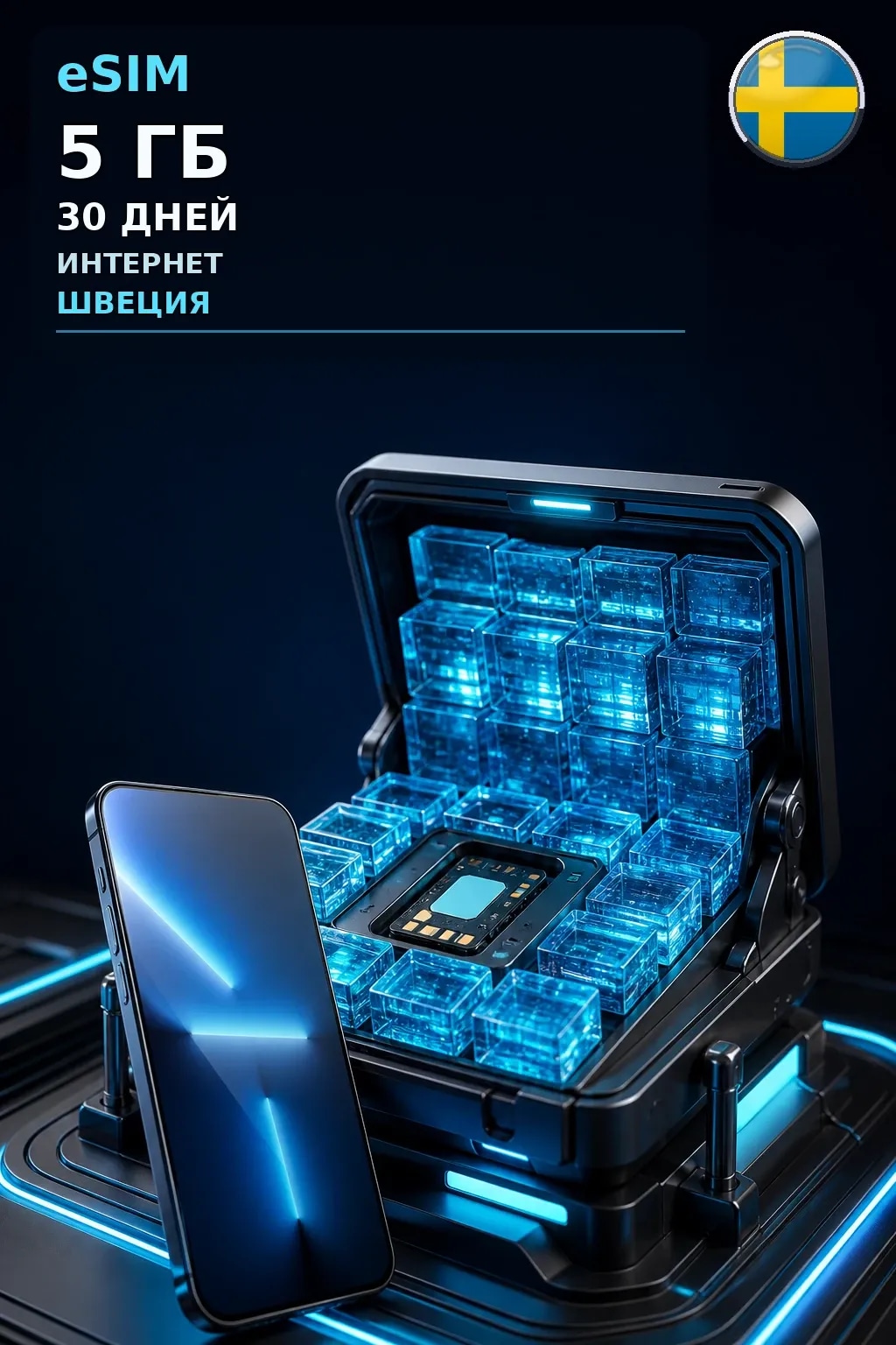 eSIM Швеция — 5 ГБ, 30 дней — интернет