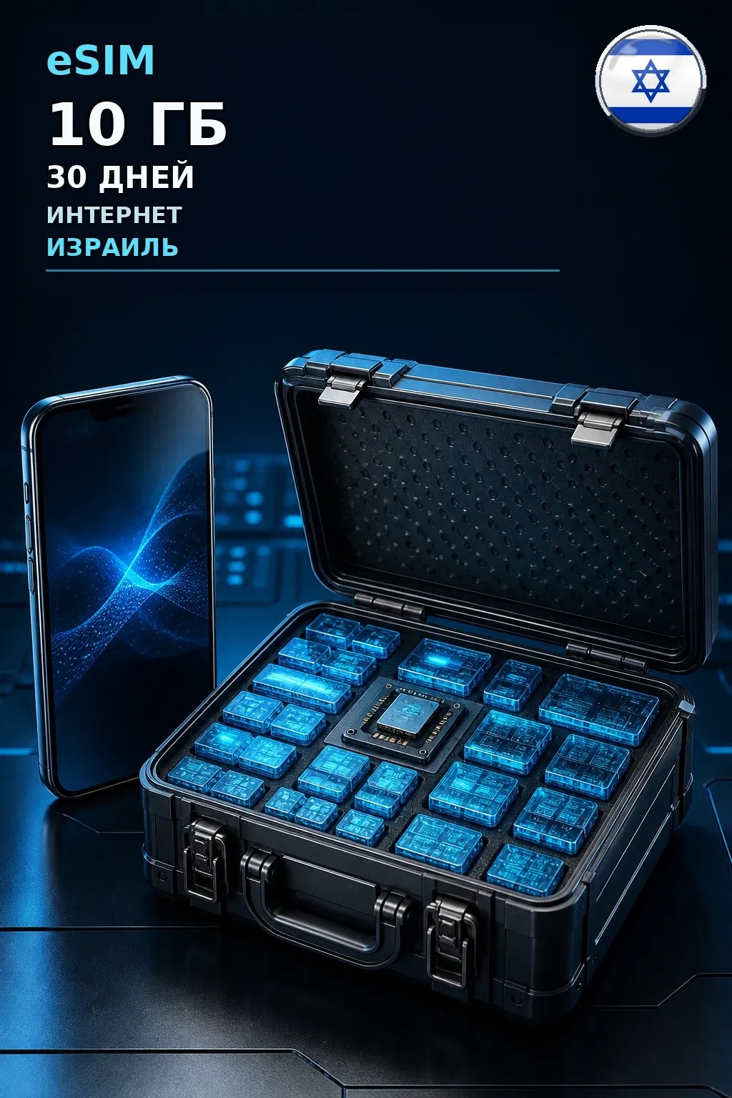 eSIM Израиль — 10 ГБ, 30 дней — интернет
