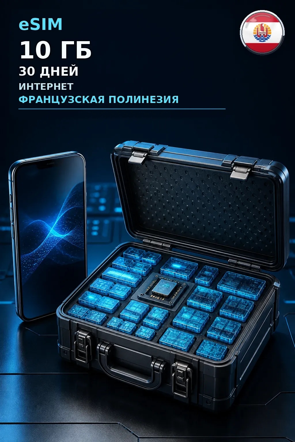 eSIM Французская Полинезия — 10 ГБ, 30 дней — интернет