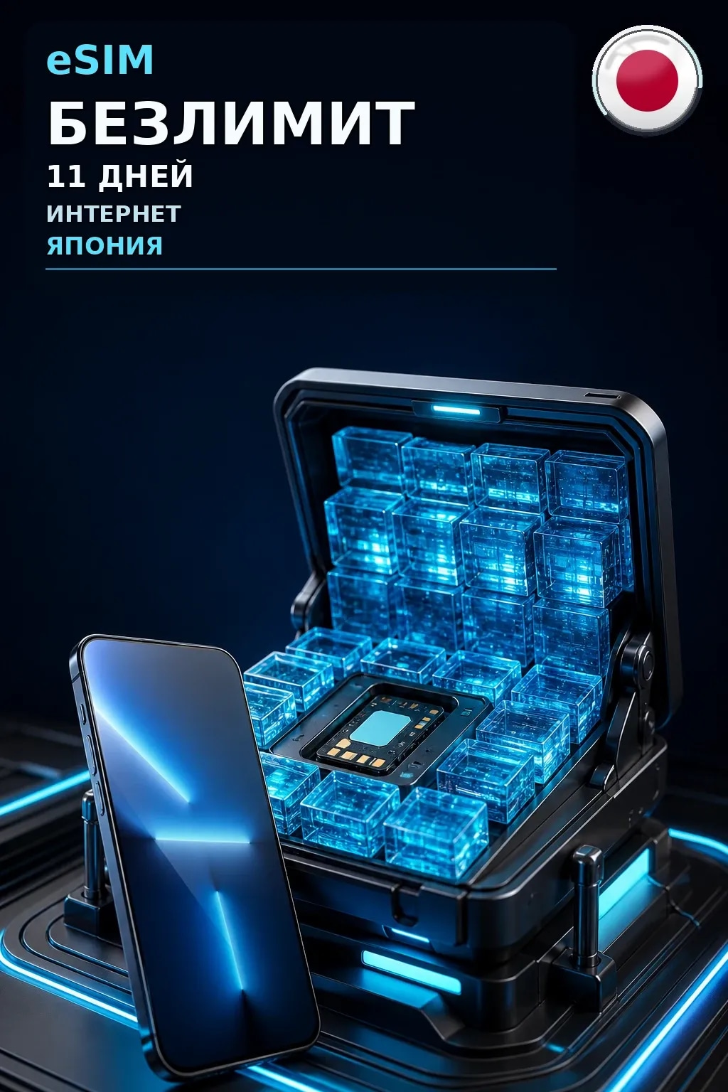 eSIM Япония — БЕЗЛИМИТ, 11 дней — интернет