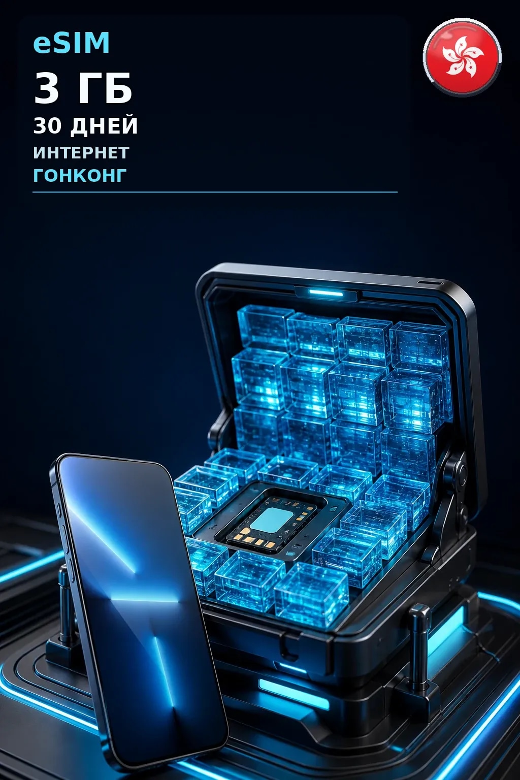 eSIM Гонконг — 3 ГБ, 30 дней — интернет