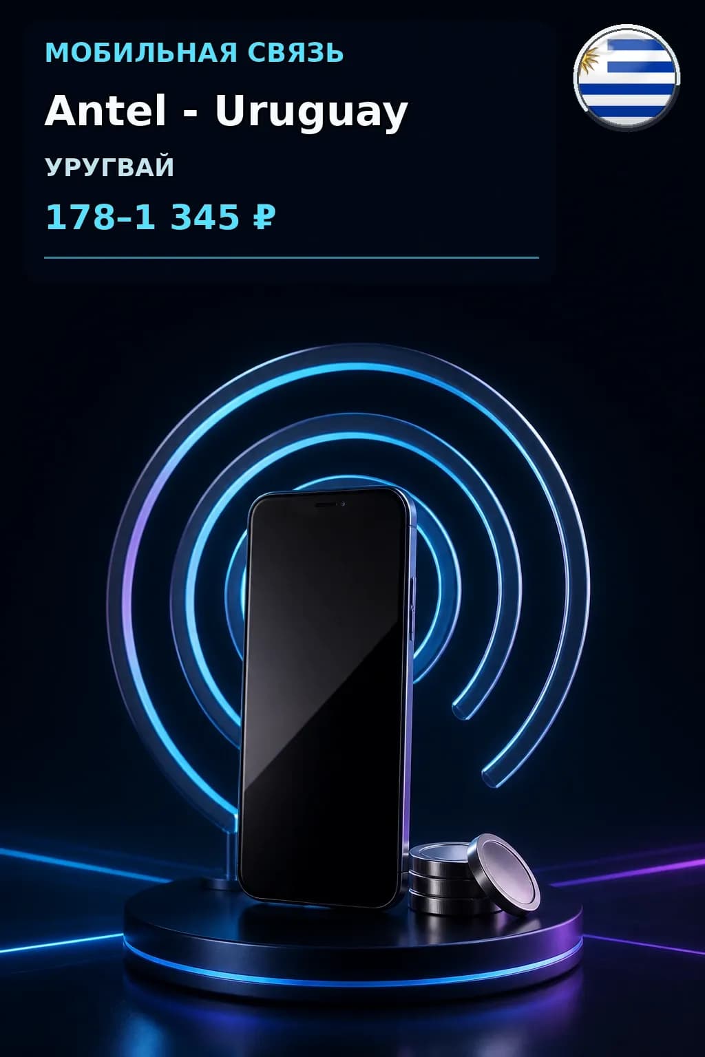 Antel - Uruguay — пополнение телефона