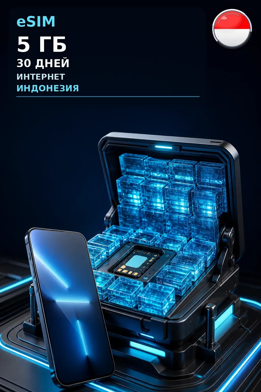 eSIM Индонезия — 5 ГБ, 30 дней — интернет